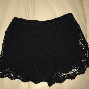 Black Lace Shorts